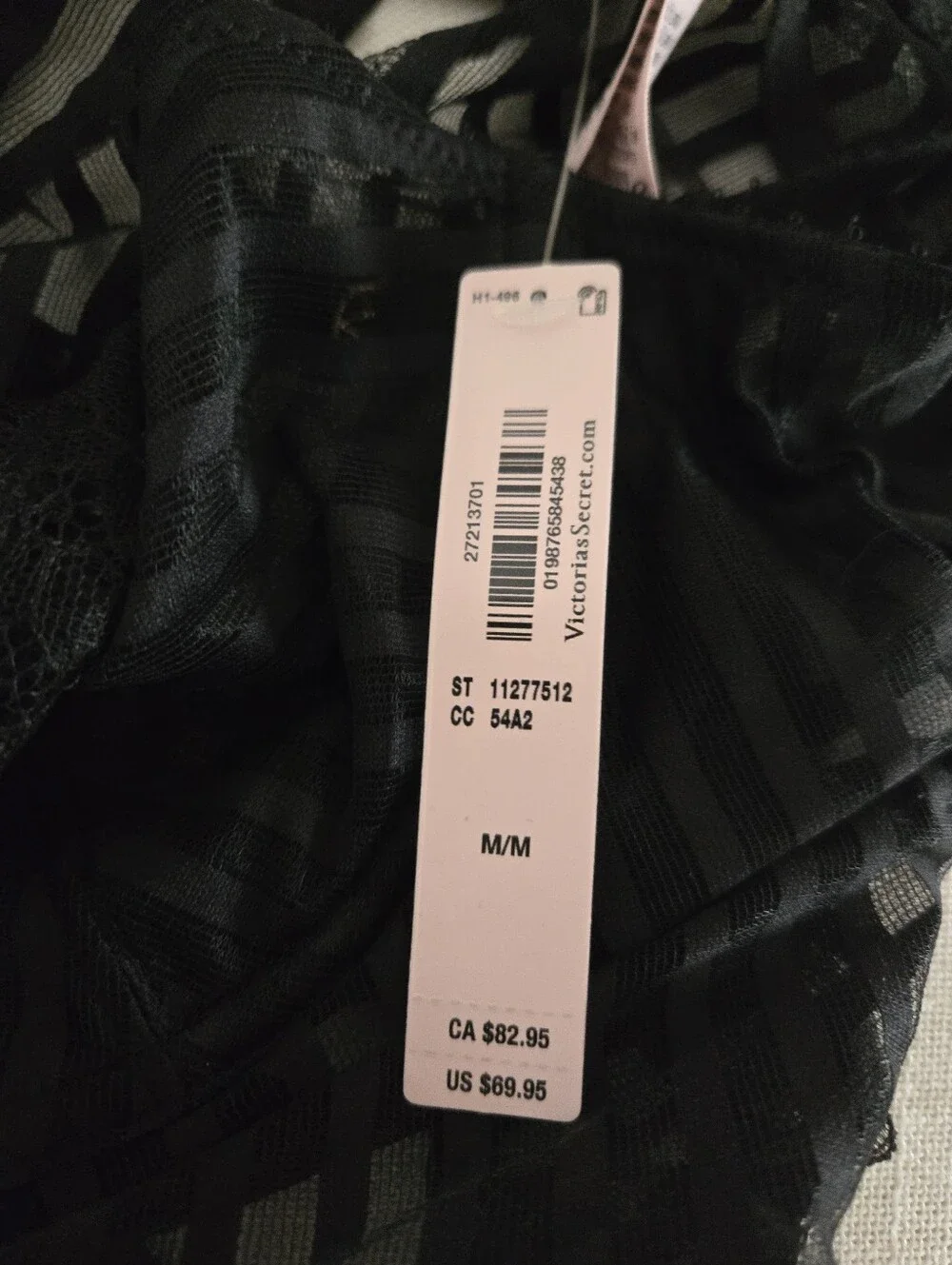 NWT Tease Sheer Stripe Lace-Trim Cupped Bodvsuit
